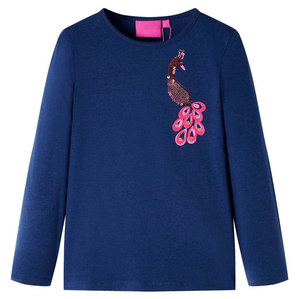 Vidaxl Child's Shirt à manches longues 104 bleu marine