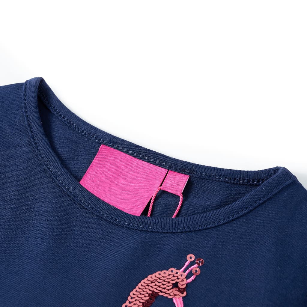 Vidaxl Child's Shirt à manches longues 140 bleu marine