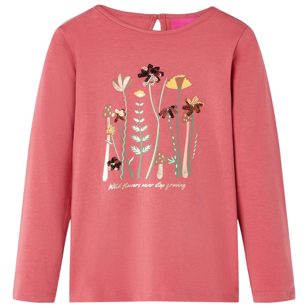 Vidaxl Children's Shirt à manches longues 128 vieux rose
