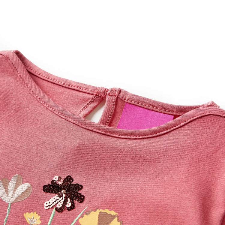 Vidaxl Children's Shirt à manches longues 128 vieux rose
