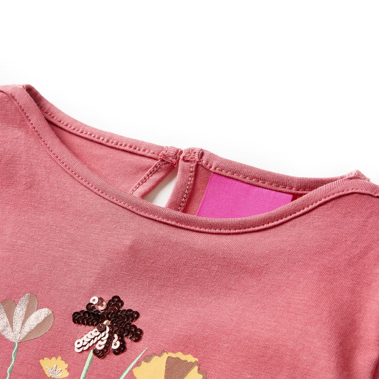 Vidaxl Child's Shirt à manches longues 140 vieilles roses
