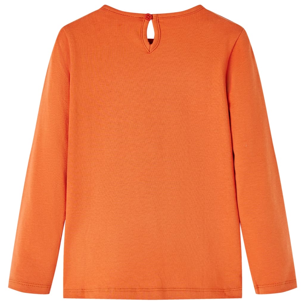 Vidaxl Child's Shirt à manches longues 104 Oranjebruin
