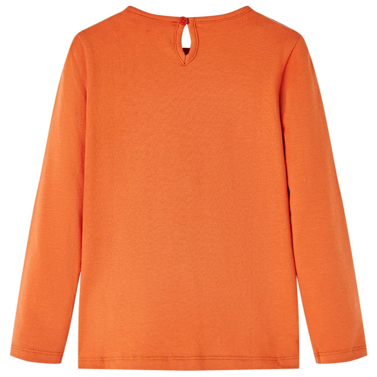 Vidaxl Child's Shirt à manches longues 104 Oranjebruin