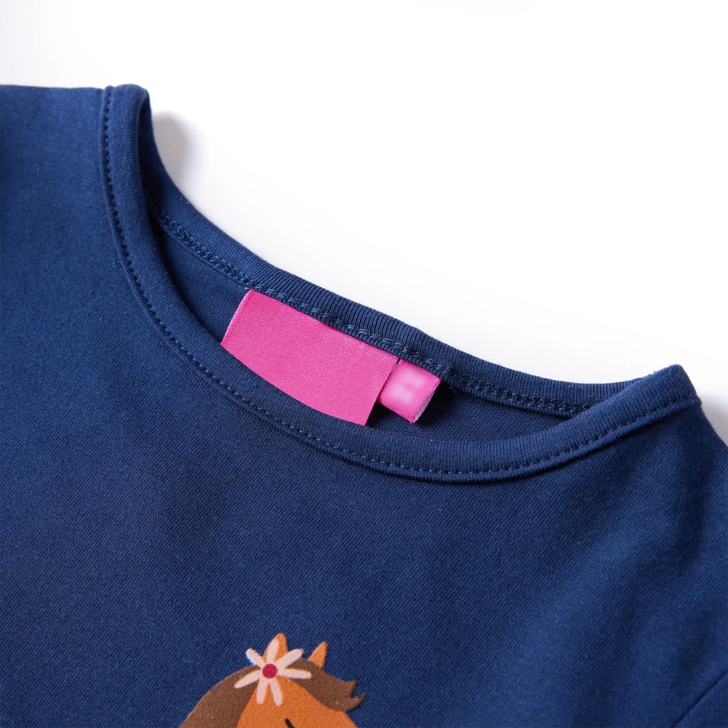Vidaxl Child's Shirt à manches longues 116 bleu marine
