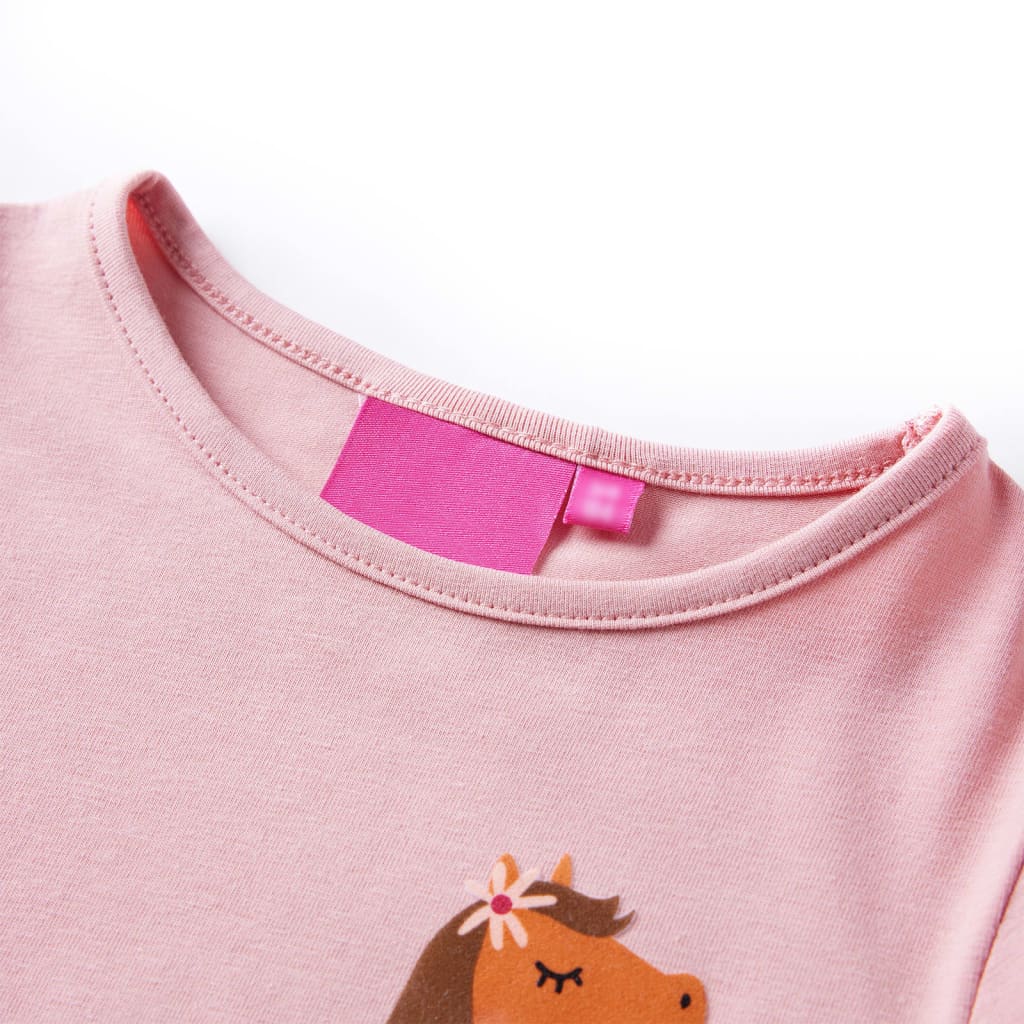 Vidaxl Child's Shirt à manches longues 128 rose clair