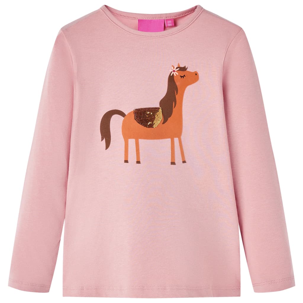 Vidaxl Child's Shirt à manches longues 140 rose clair