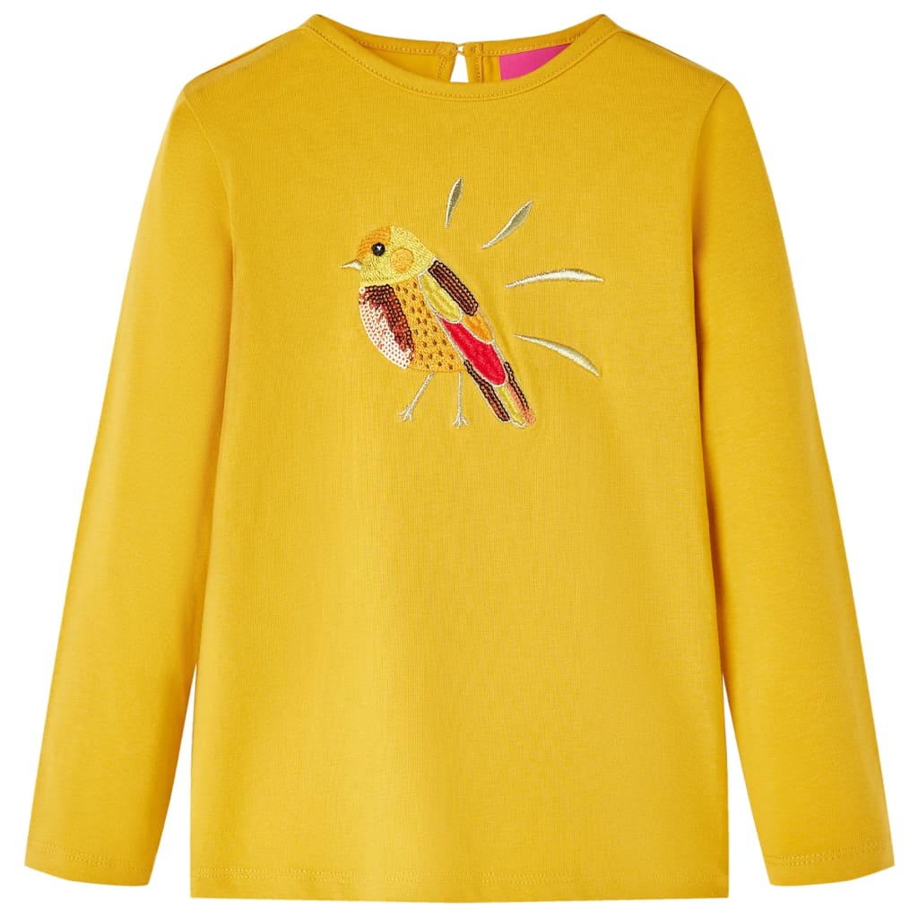 Vidaxl Child's Shirt à manches longues 104 Ochère foncé coloré