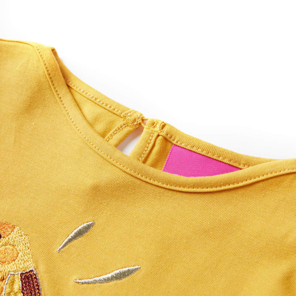 Vidaxl Child's Shirt à manches longues 128 Ochère foncé coloré