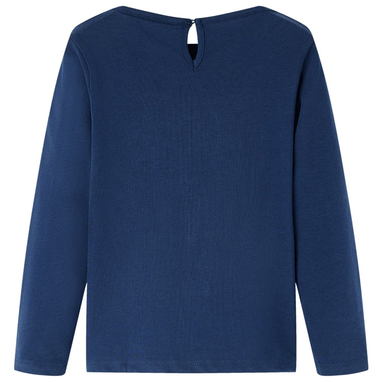 Vidaxl Child's Shirt à manches longues 140 bleu marine