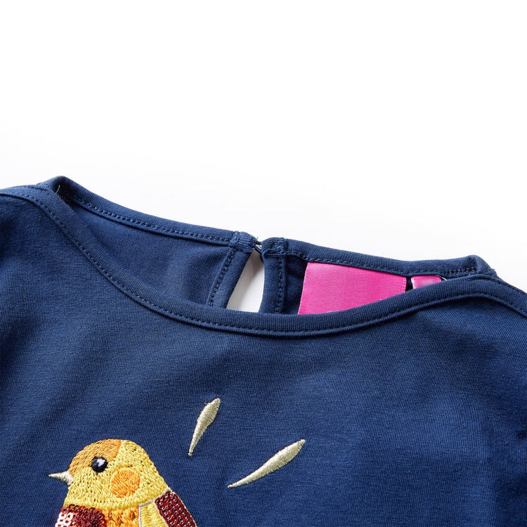 Vidaxl Child's Shirt à manches longues 140 bleu marine