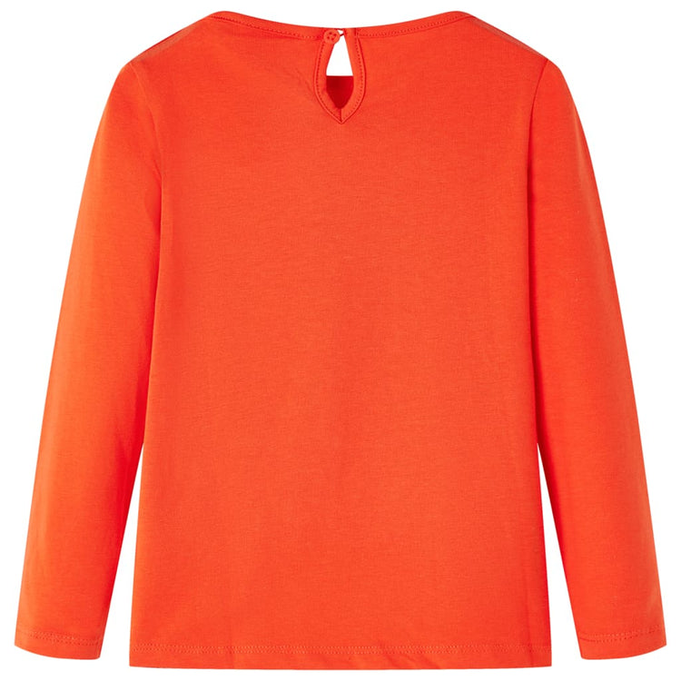 Vidaxl Child's Shirt with Long Manches 116 Donkeroranje