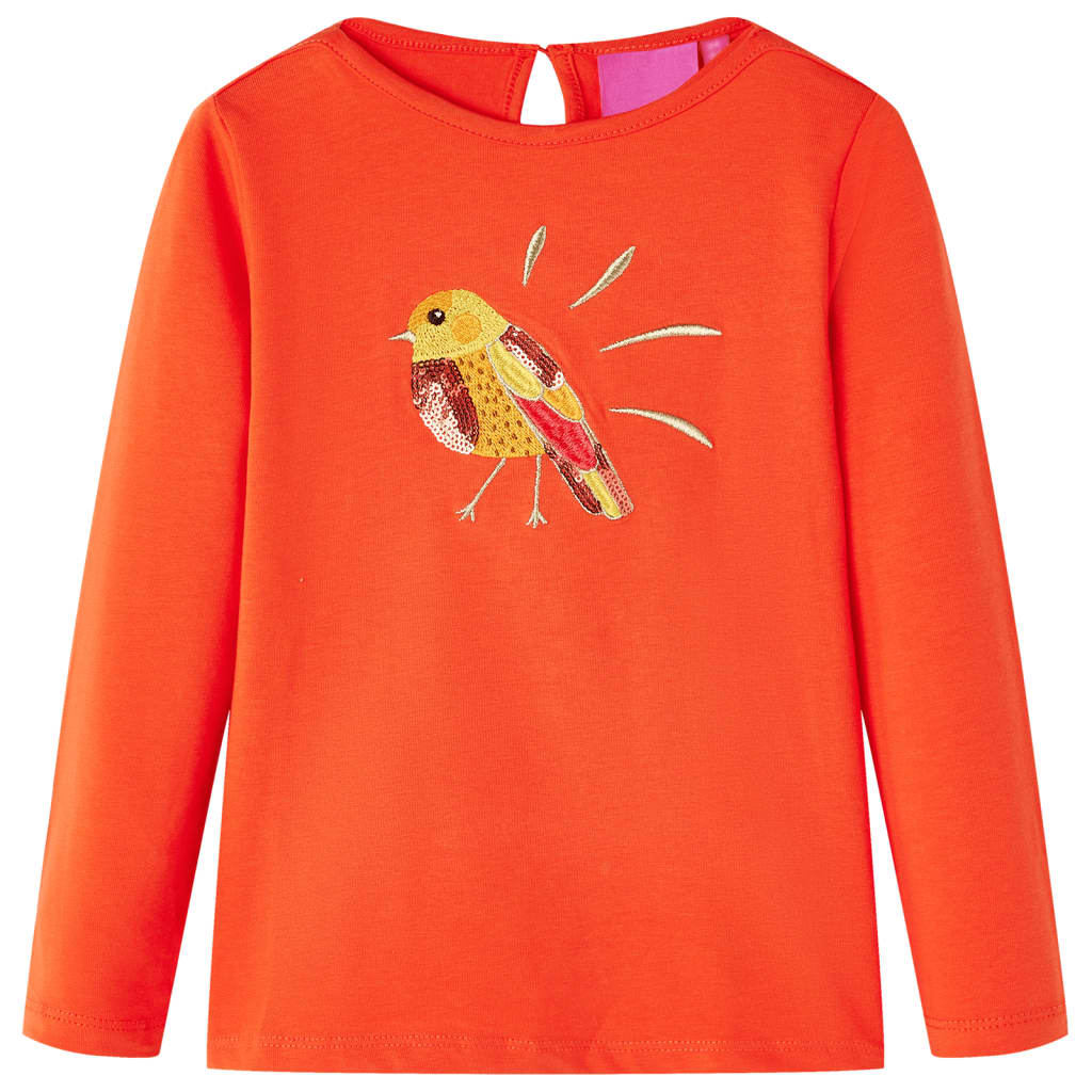 Vidaxl Child's Shirt à manches longues 140 orange foncé