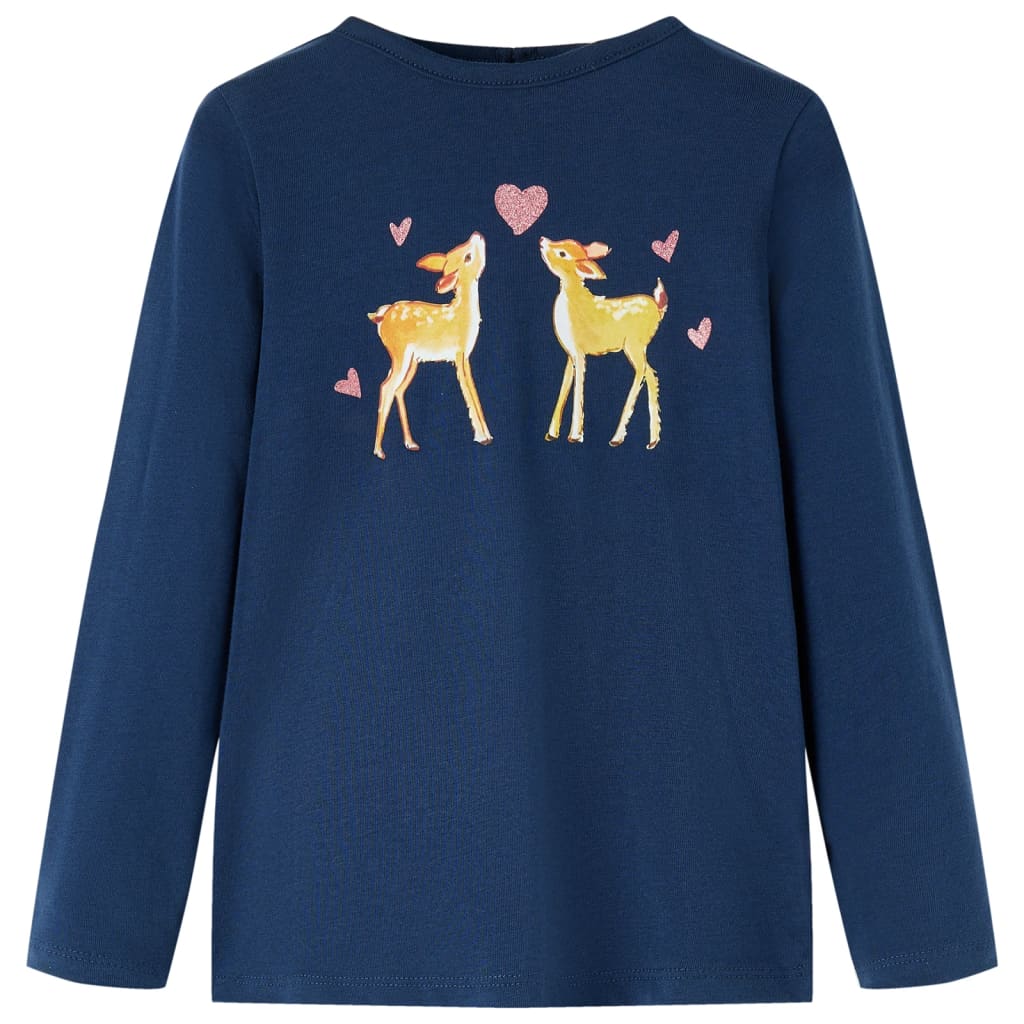 Vidaxl Child's Shirt à manches longues 104 bleu marine