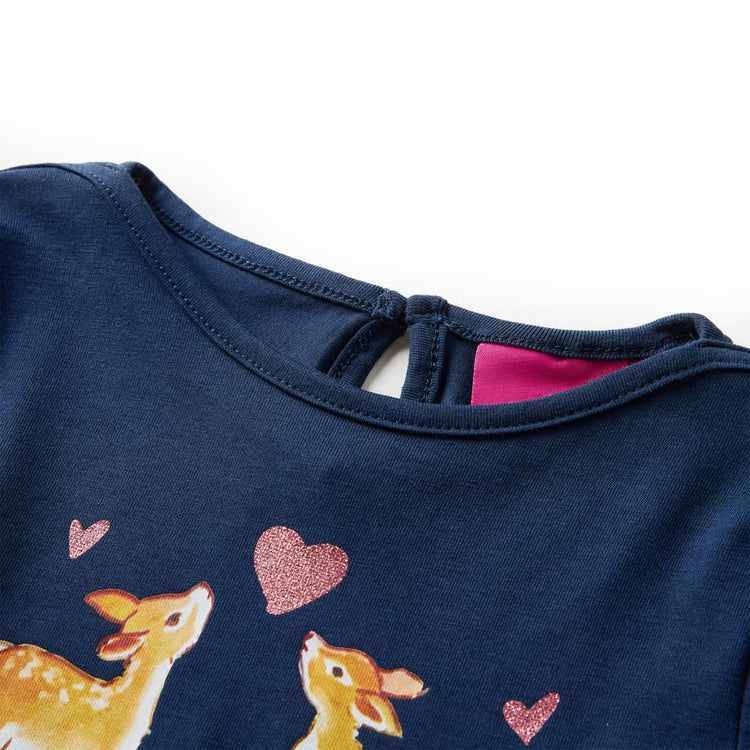 Vidaxl Child's Shirt à manches longues 104 bleu marine