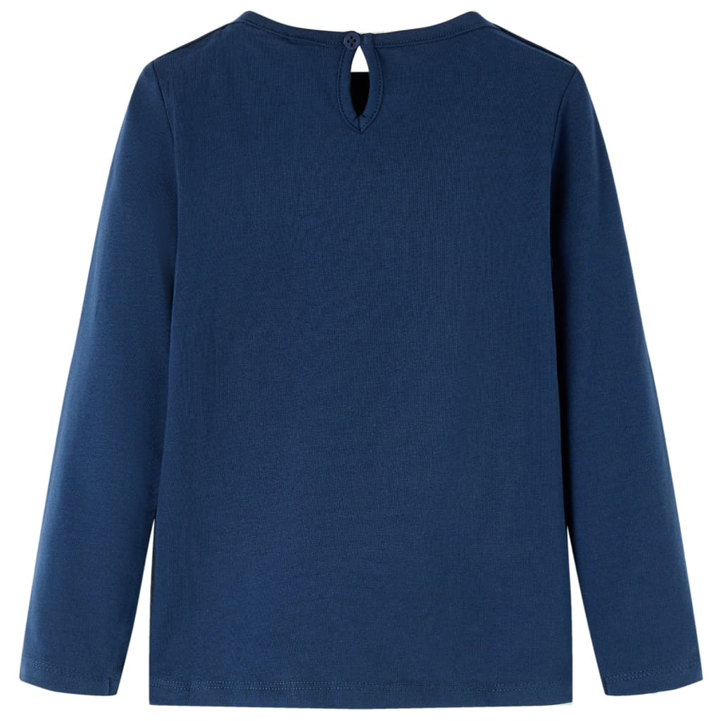 Vidaxl Child's Shirt à manches longues 128 bleu marine