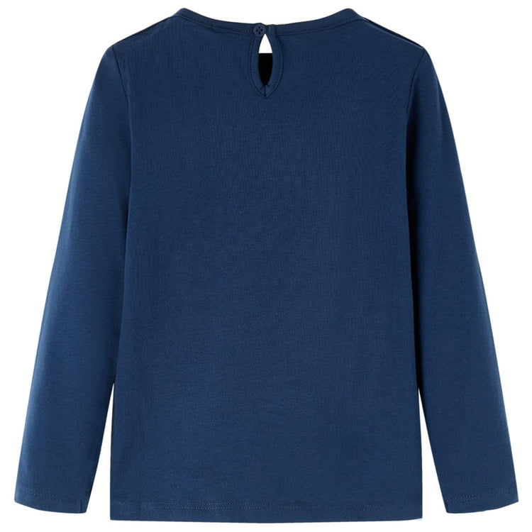 Vidaxl Child's Shirt à manches longues 128 bleu marine