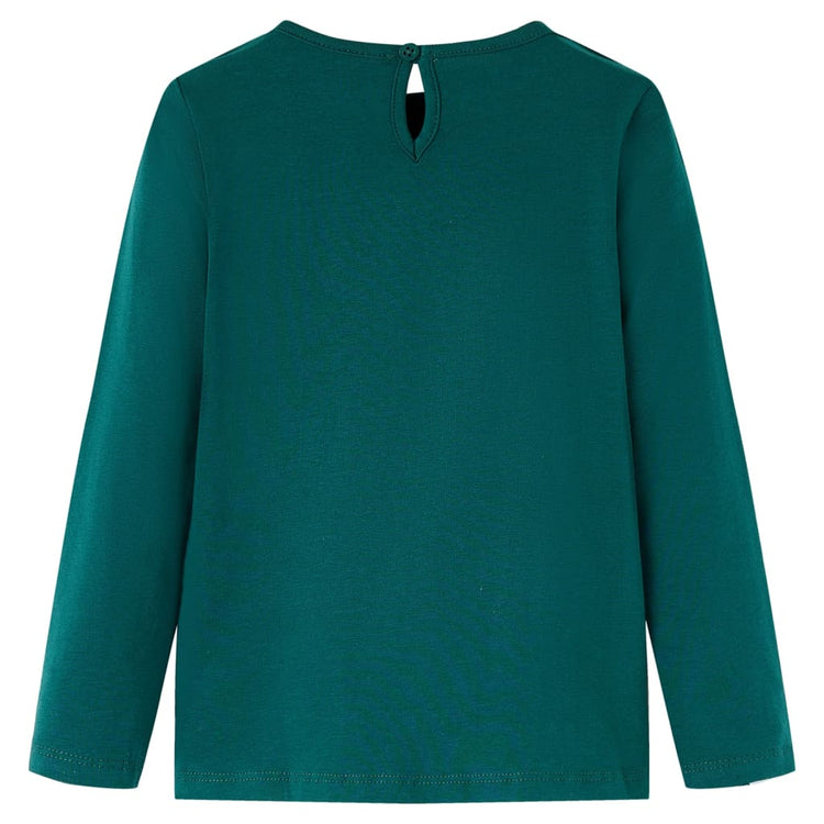 Vidaxl Child's Shirt à manches longues 140 vert foncé