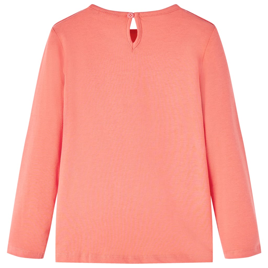 Vidaxl Child's Shirt à manches longues 116 Coral-Colored