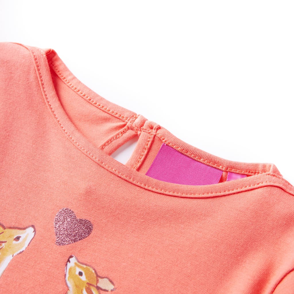 Vidaxl Child's Shirt à manches longues 116 Coral-Colored