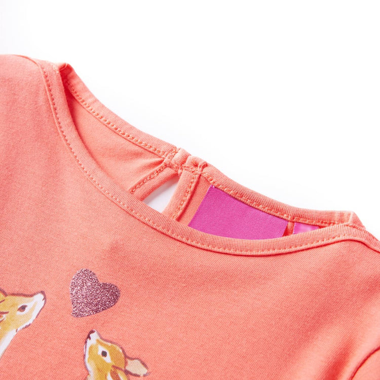 Vidaxl Child's Shirt à manches longues 116 Coral-Colored