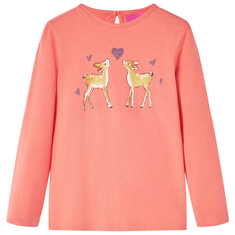 Vidaxl Child's Shirt à manches longues 140 Coral-Colored