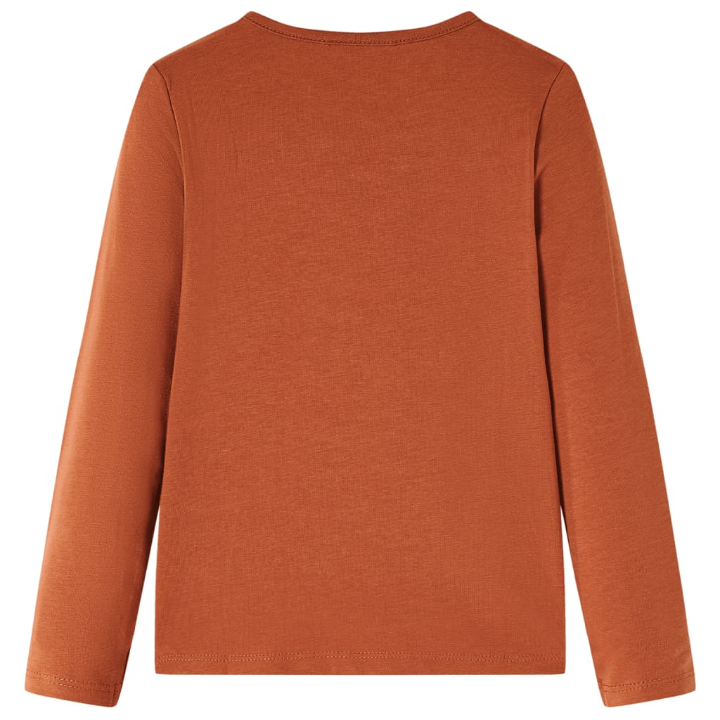 Vidaxl Child's Shirt avec manches longues 92 colored cognac