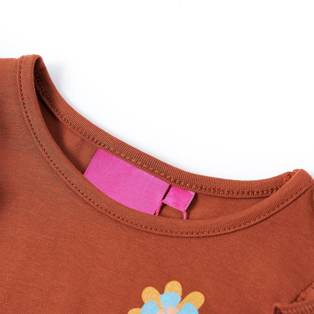 Vidaxl Children's Shirt à manches longues 104 colored cognac