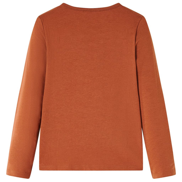 Vidaxl Children's Shirt à manches longues 116 colored cognac