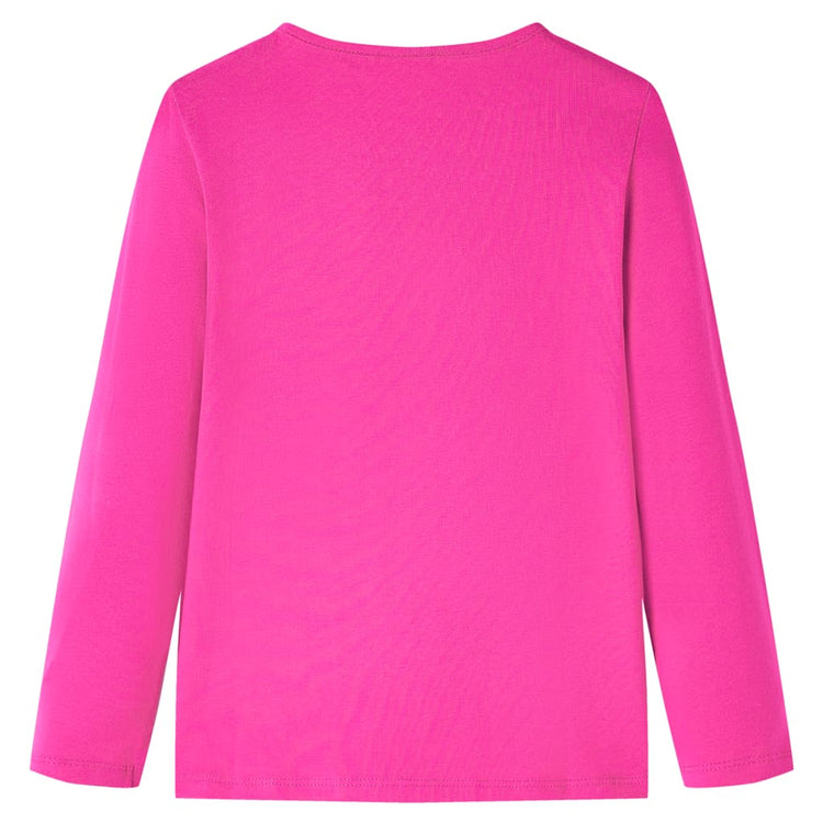 Vidaxl Child's Shirt à manches longues 92 rose foncé