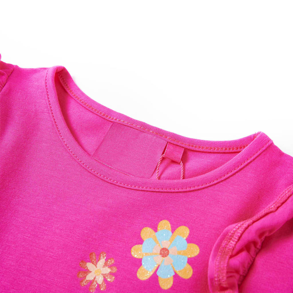 Vidaxl Child's Shirt à manches longues 128 rose foncé