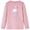 Vidaxl Child's Shirt à manches longues 92 rose clair