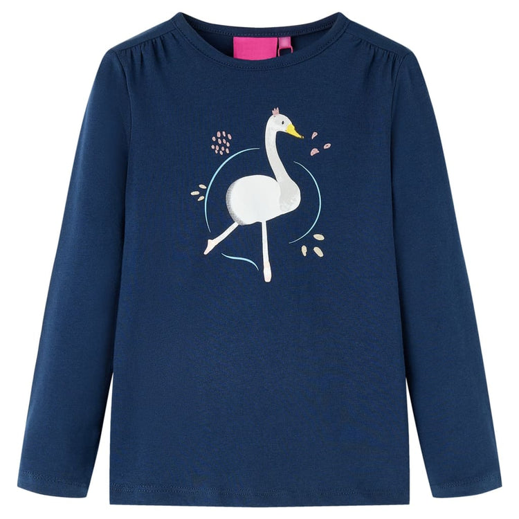 Vidaxl Child's Shirt à manches longues 92 bleu marine