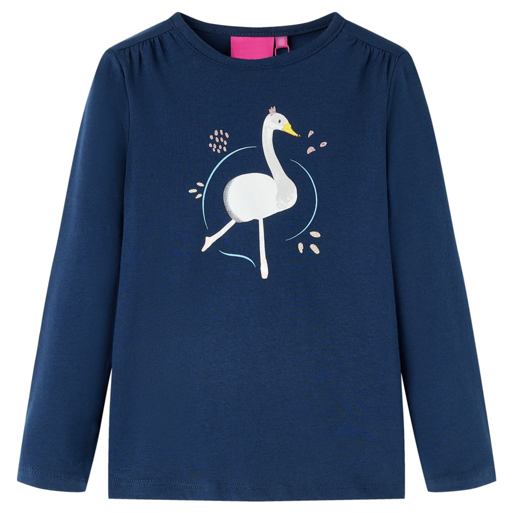 Vidaxl Child's Shirt à manches longues 104 bleu marine