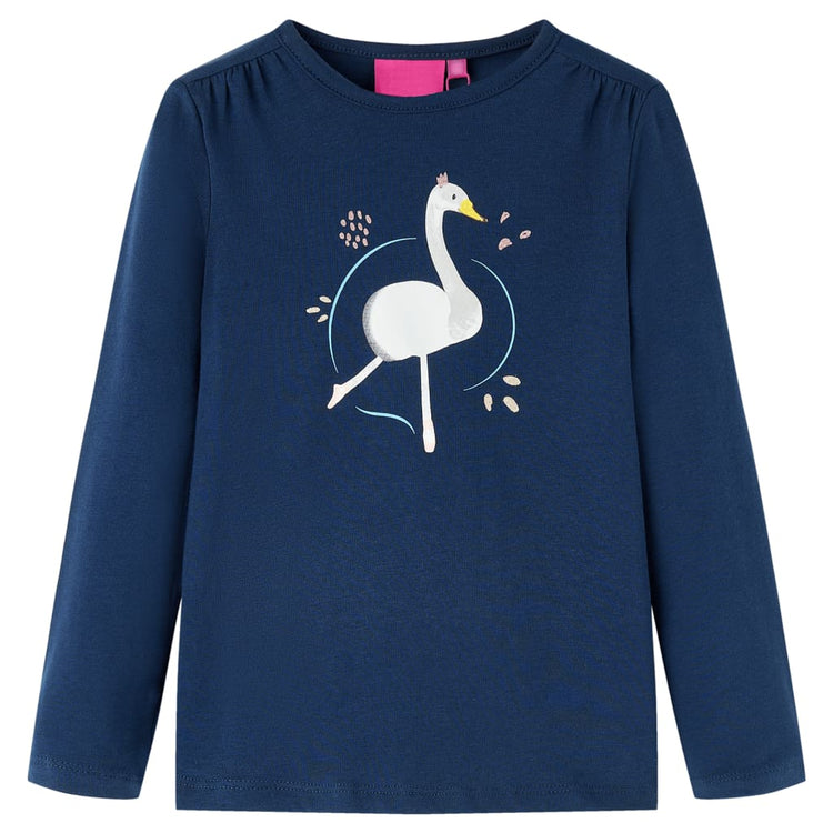 Vidaxl Child's Shirt à manches longues 104 bleu marine