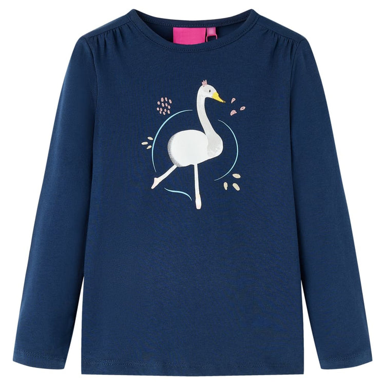 Vidaxl Child's Shirt à manches longues 116 bleu marine