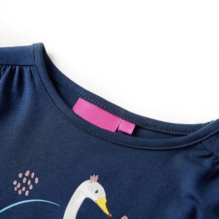 Vidaxl Child's Shirt à manches longues 128 bleu marine