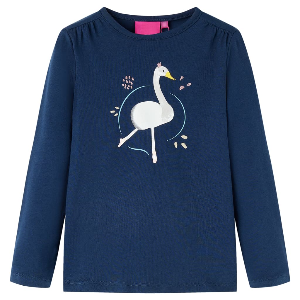Vidaxl Child's Shirt à manches longues 140 bleu marine
