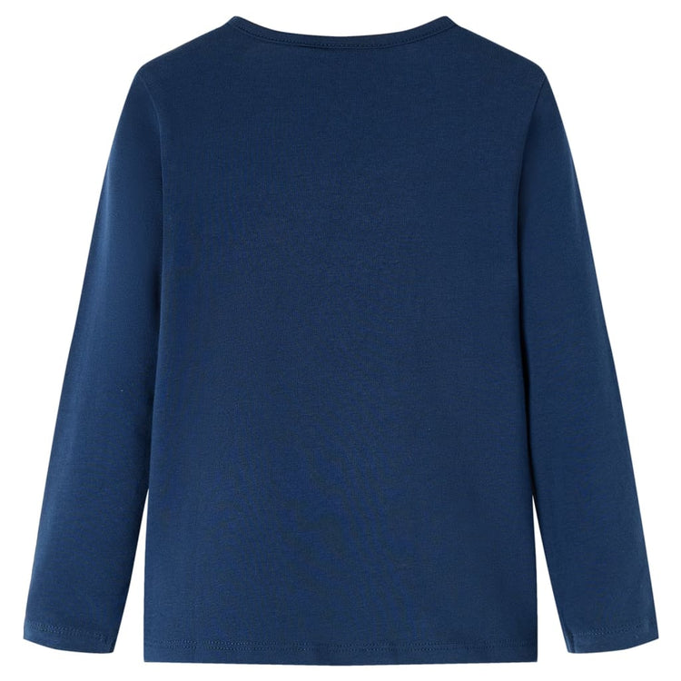 Vidaxl Child's Shirt à manches longues 140 bleu marine