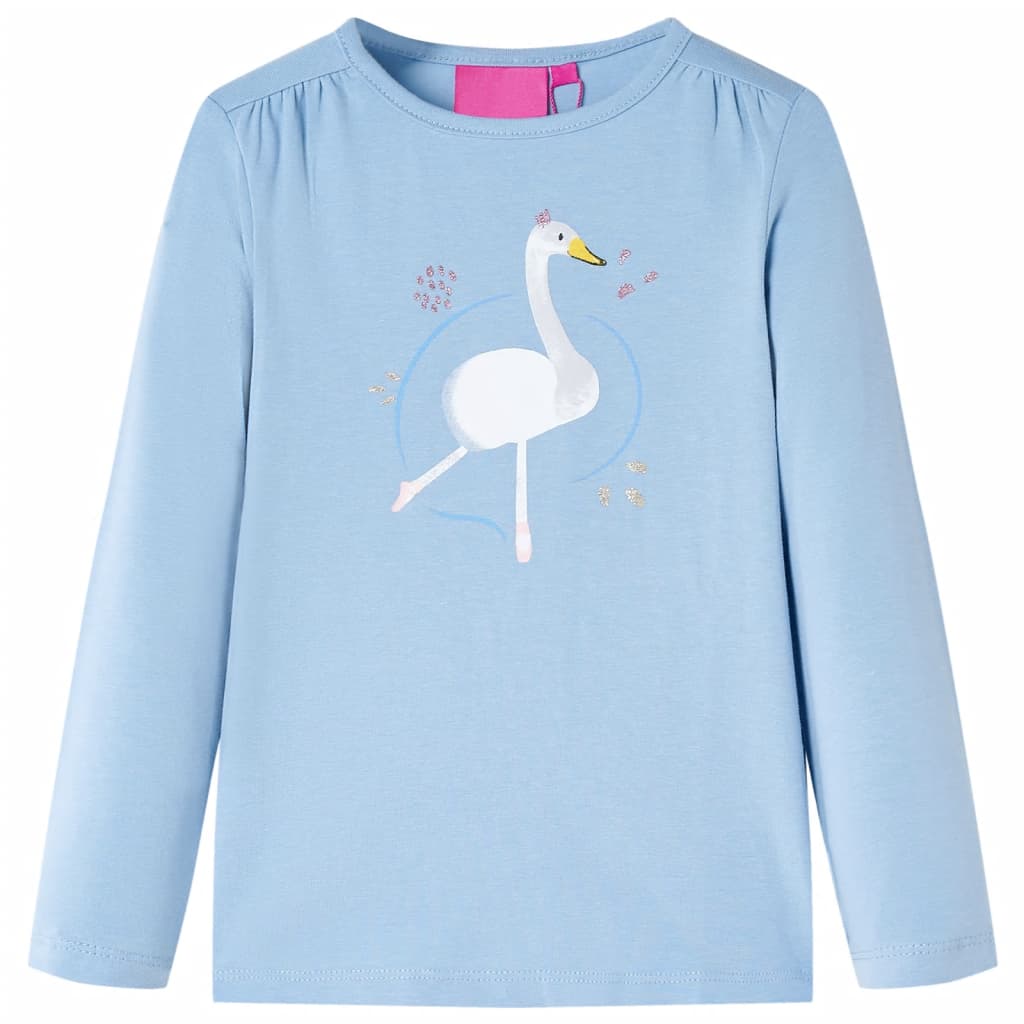 Vidaxl Child's Shirt à manches longues 128 bleu clair
