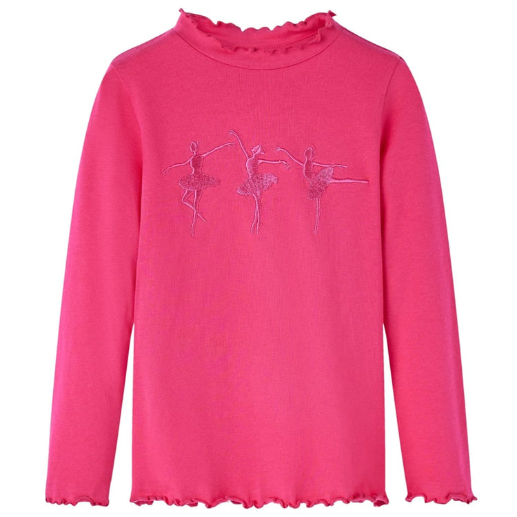 Vidaxl Child's Shirt à manches longues 104 rose vif