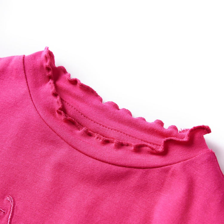 Vidaxl Child's Shirt à manches longues 128 rose vif