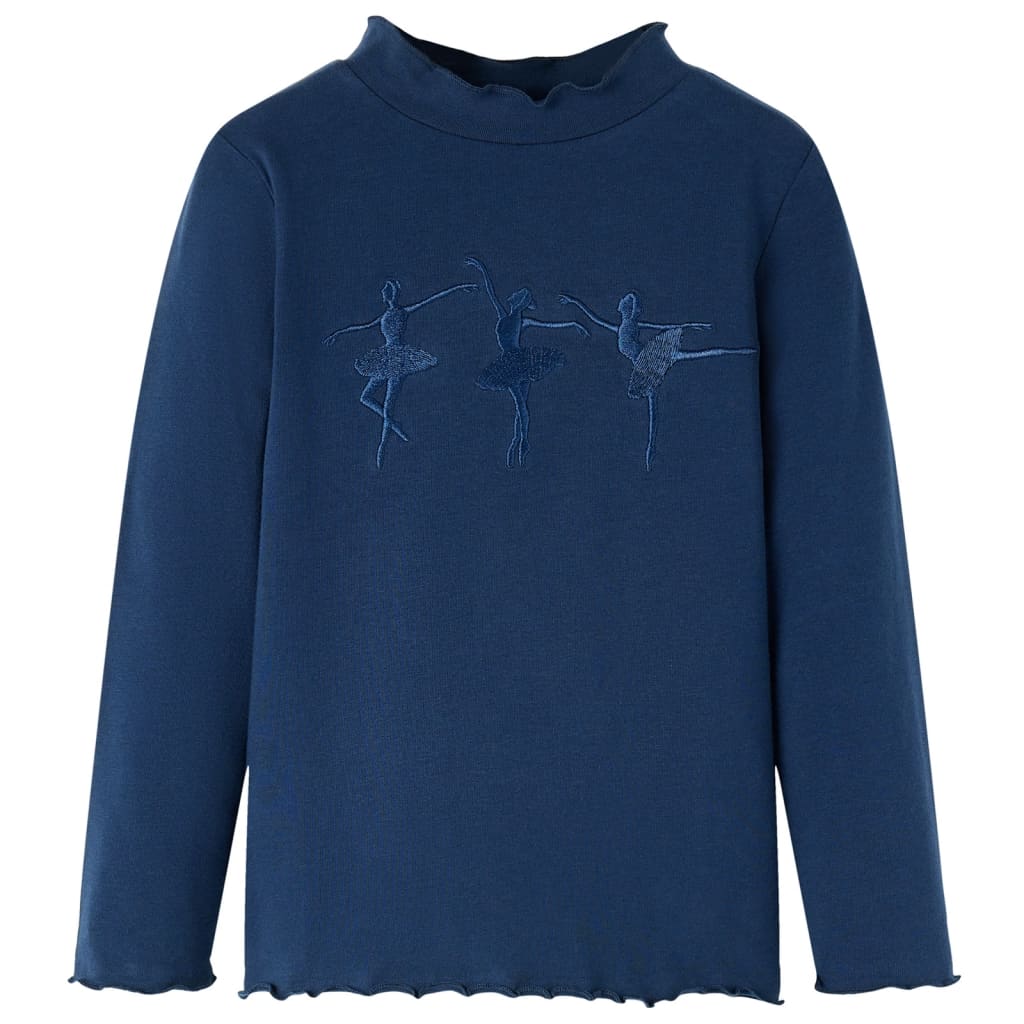 Vidaxl Child's Shirt Long Manches 104 bleu marine