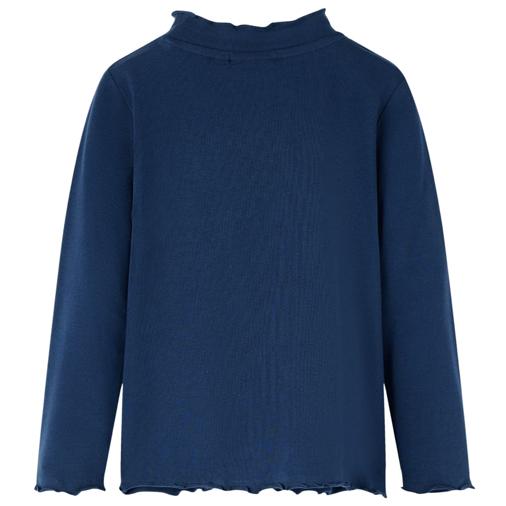 Vidaxl Child's Shirt Long Manches 104 bleu marine