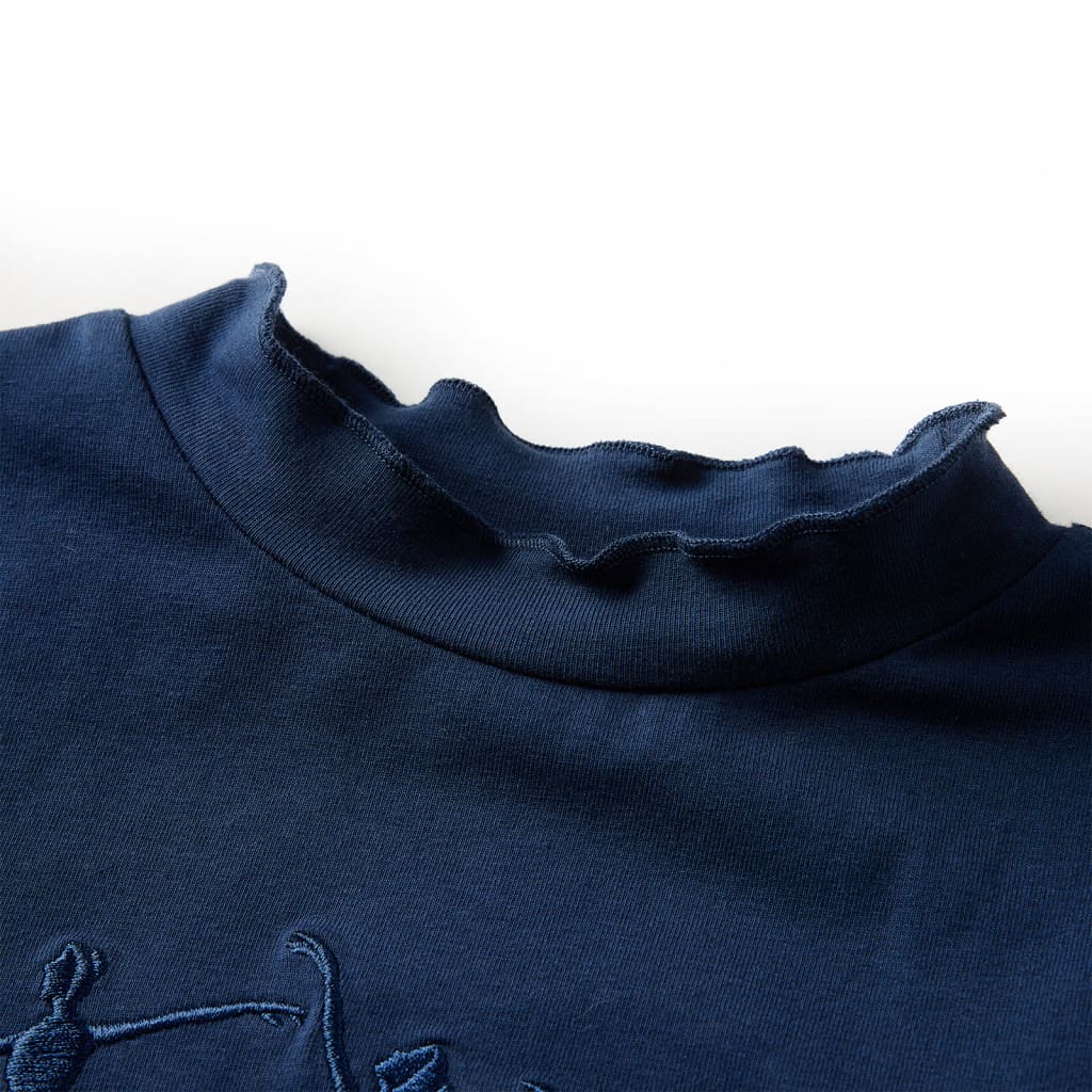 Vidaxl Child's Shirt Long Manches 104 bleu marine