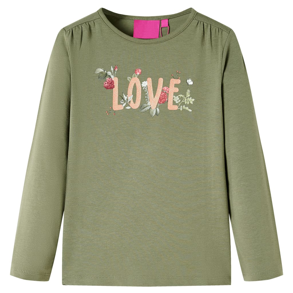Vidaxl Child's Shirt avec manches longues 140 kack -colored
