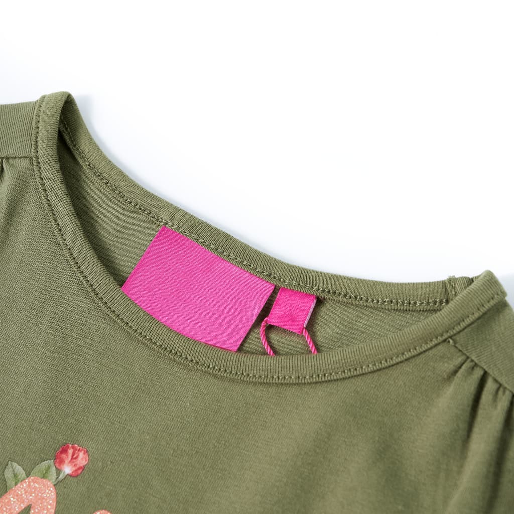Vidaxl Child's Shirt avec manches longues 140 kack -colored