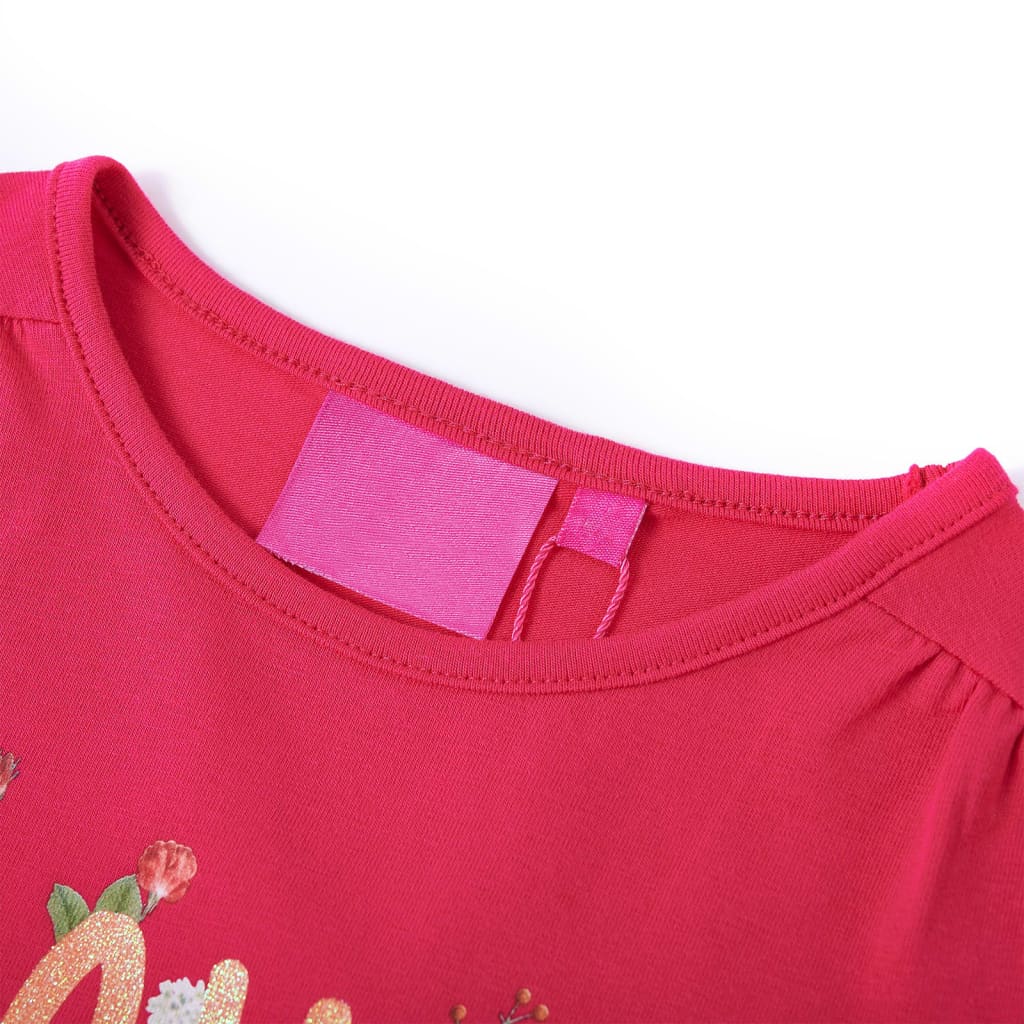 Vidaxl Child's Shirt à manches longues 92 Rose vif