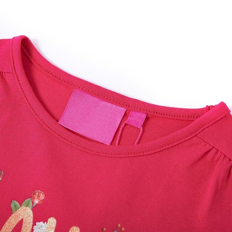 Vidaxl Child's Shirt à manches longues 92 Rose vif