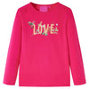 Vidaxl Child's Shirt à manches longues 116 rose vif