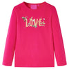 Vidaxl Child's Shirt à manches longues 128 rose vif